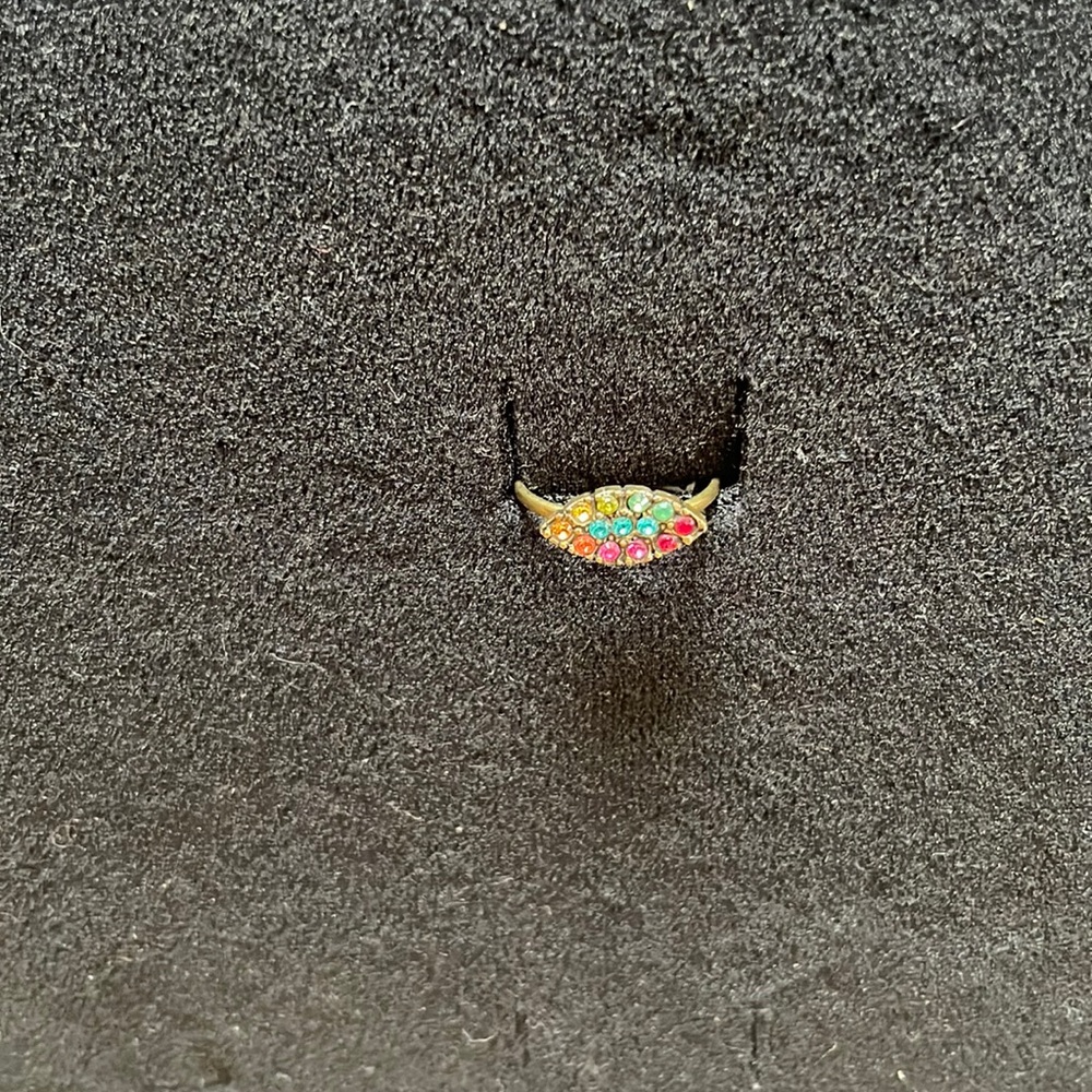 Adjustable , Swarovski Multi Color Ring - image 1